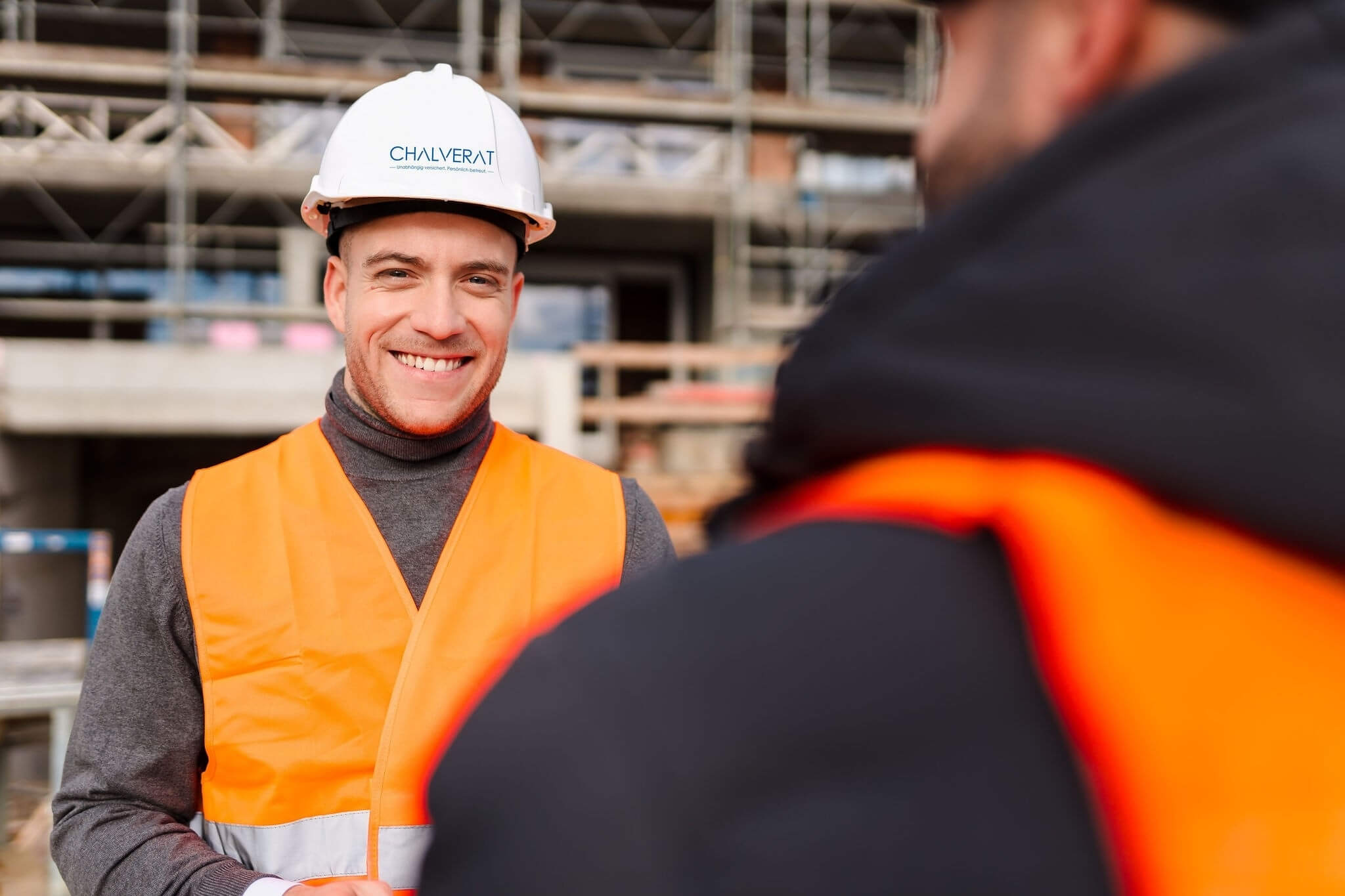 Lucien Chalverat auf der Baustelle